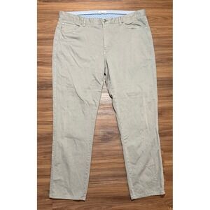 Peter Millar Mens Sateen 5 Pocket Performance Khaki Gray Pants (ME0B39) Sz 40